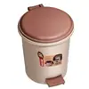 Bote de Basura con Tapa Operado con el Pie para Uso Doméstico en Sala de Estar, Baño, Inodoro, Cocina, Dormitorio, Diseño Creativo y Simple
