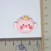 Traje de porco rosa de desenho animado acessórios de resina acessórios pequenos diy sapatos com furo capa de celular pacote de material artesanal