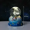 Bola de Cristal Céu Estrelado Gravada a Laser 3D com Luz, Luz Noturna Giratória Automática, Ornamento de Mesa, Luz de Atmosfera, Presente de Aniversário