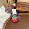 Goma para el Cabello de Tejido Estilo Coreano Fresa Alta Elasticidad No Daña el Cabello Accesorio para Cola de Caballo Niños Lindos Pequeños Gomas para el Cabello