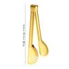 Pinzas para Alimentos de Acero Inoxidable 9.4 pulgadas Semicirculares de Tres Líneas Pinzas para Pan Buffet Barbacoa Pinzas para Bistec Frito Pinzas para Barbacoa