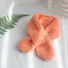 Bufanda Gruesa de Felpa Nueva para Niños para Otoño e Invierno, Color Sólido, Diseño Simple, Piel Sintética de Conejo, Calentador de Cuello Cálido para Bebé de Exportación