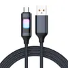 Cable de Datos Trenzado Luminoso de Colores Adecuado para Tipo-C Apple 16 Huawei Xiaomi Teléfono Móvil Cable de Carga Rápida Pd Tableta