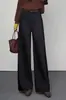 Traje de Mujer Pantalones de Pierna Ancha, Nuevo Estilo Otoño 2026, Pantalones Casuales de Cintura Alta para Mujer, Corte Holgado, Versátil, Drapeado, Pantalones Rectos Ajustados