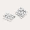 Nuevos Pendientes Geométricos Cuadrados de Circonita Completa de Alta Gama Nuevo Trendy Aguja de Plata S925 Pendientes de Moda Estilo Retro Hong Kong
