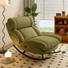 Sillón mecedora perezoso moderno, silla reclinable para adultos, adecuada para balcones y uso en el hogar, una silla cómoda y relajante para descansar y dormir, una elegante mecedora para la sala de estar