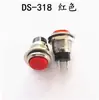 Interruptor pulsador miniatura DS-318, redondo, 12 MM, acción momentánea, autorretorno, interruptor de botón para timbre de altavoz pequeño