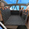 Alfombrilla para coche para mascotas de fábrica directa para asiento trasero, alfombrilla para coche resistente a la suciedad con tablero duro de carga, base de soporte desmontable de tres paneles