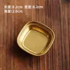 Plato pequeño para salsa de barbacoa retro con compartimentos, Plato para condimentos de acero inoxidable con dos compartimentos, Plato de salsa de tres compartimentos estilo coreano, Plato compartimental para condimentos