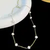 Moda Coreana Colar de Pérolas de Água Doce Barroco Corrente de Clavícula com Temperamento Acessórios Simples de Luxo Leve Retro Pescoço Atacado
