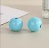 Protección del medio ambiente no se decolora 16 mm cuentas de madera de color color sólido flor de loto cuentas redondas con cuentas decoración del hogar accesorios de joyería diy