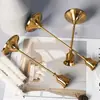 Portavelas Retro Transfronterizo Estilo Europeo Creativo Forma de Campana Base para Velas Lujo Ligero Estilo Nórdico Arte de Hierro Metálico Portavelas