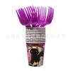 Nuevo traje temática de Halloween Gato Negro Morado Fiesta Infantil Calabaza de Terror Vajilla Desechable Traje Suministros