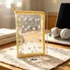 Cuaderno de hojas sueltas A6 estilo ins coreano con borde de corazón láser transparente, bolsa con cremallera de PVC para ídolos de fans, diario de pegatinas de 6 agujeros