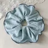 Novos Elásticos de Cabelo Largos Grandes Overlock Outono e Inverno Scrunchies Versáteis Scrunchies Plissados