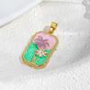 Collar Colgante de Tarot con Colgantes de Flor de Crisantemo de Coco Cisne con Baño de Oro de 18 Quilates Retro Europeo y Americano Accesorios de Colgante