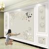 Papel Tapiz de Pared de Fondo para TV 8D Modelo Nuevo 2026 Película Mural y Papel Tapiz Decorativo para Televisión Tela de Pared para Sala de Estar Tela de Pared Estéreo 3D