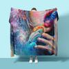 Manta de franela, manta para aire acondicionado, manta cálida y gruesa para la siesta de oficina, manta de terciopelo con copos de nieve, manta de sofá de primavera y otoño, edredón