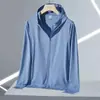 Roupa Respirável com Proteção Solar Malha Alta Qualidade Roupa de Verão para Homens e Mulheres Seda de Gelo Esportes ao Ar Livre Jaqueta Corta-Vento Ultra-Fina para Pesca