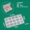 Caja de Plástico Transparente de 15 Compartimentos, Caja de Almacenamiento Decorativa con Paneles Separadores, Se Puede Ensamblar, Joyería Hecha a Mano DIY, Equipo de Pesca, Caja de Empaque Cultural y Creativa