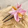 Diadema de Orquídea Estilo Nuevo Primavera y Verano, Accesorios para el Cabello de Flores Artificiales de Alta Gama, Atmósfera Súper de Hada, Accesorios de Principios de Primavera, Tocado de Flores