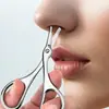 Tesoura de Beleza Redonda de Aço Inoxidável para Aparar Pelos do Nariz Sobrancelhas Área Íntima Tesoura Manual Portátil Unisex com Ponta Romba