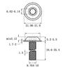 Tornillo hexagonal de acero inoxidable 304 con cabeza redonda y junta SO7380-2 cabeza de lenteja con junta tornillo para máquina M3M4M5M6