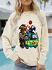 Sudadera con estampado de Halloween y cuello redondo de manga larga informal para mujer, otoño e invierno, transfronteriza entre Europa y Estados Unidos, venta al por mayor