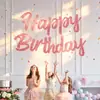 Banner Feliz Cumpleaños Transfronterizo Tema Fiesta de Cumpleaños Decoración Interior y Exterior Banner de Letras Suministros