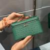 Bolsa Pequena para Mulheres 2026 Nova Outono e Inverno Padrão Crocodilo Bolsa Quadrada Pequena Versátil Bolsa de Ombro para o Dia a Dia Simples e Fashion