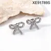 Pendientes de Aro Dorados Transfronterizos con Lazo Pendientes de Lazo para Mujer, Acero de Titanio Lujo Ligero Aretes de Acero Estilo Francés con Cinta