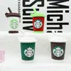 Llavero Colgante Taza de Té con Leche de Starbucks Figura de Taza 3D de Starbucks Caja Sorpresa Taza Pequeña de Té con Leche