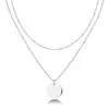 Amazon Moda Europea y Americana Collar Apilado Collar con Colgante Sencillo Diseño en Capas Cadena Personalizada Joyería Regalo para Mujeres