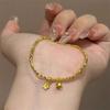 Libro de Caperucita Roja Mismo Estilo Pulsera de Oro Roto Orquídea Pulsera de Cuerda Elástica Texturizada Estilo Nacional Retro Nicho de Lujo Ligero para Mujer
