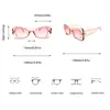Shein nuevo marco rosa con forma de ojo de gato lentes rosas degradados moda europea y americana gafas de sol de moda