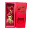 Llavero Dorado Dios de la Fortuna Año del Caballo con Bolas de Agua Colgante de Riqueza Instantánea Colgante para Bolso San Valentín Regalo de Año Nuevo