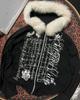 Moletom com Capuz e Zíper Estampado Ins Harajuku Moda de Rua Outono e Inverno 2025 para Homens e Mulheres Roupas Y2K Transfronteiriças