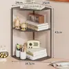 Estantería de esquina, estante de almacenamiento de esquina de varias capas para escritorio de oficina, rincón de mesita de noche de dormitorio, gabinete triangular de almacenamiento para cosméticos