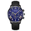 Reloj Popular para Hombre Transfronterizo Reloj para Hombre Reloj de Moda Tres Ojos Seis Agujas Negocios Calendario Luna Cuarzo Correa Reloj para Hombre