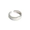 542 Anillo Abierto Estilo Coreano insS925 Plata Esterlina Nicho Lujo Ligero Minimalista Combinable Irregular Goteo de Pegamento Facial para Mujer