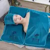 Salão de Beleza Touca para Cabelo Toalha para Cabeça Tratamento Capilar Cama Hospitalar Conjunto de Toalhas de Banho Grandes Sem Fiapos Absorvente Atacado Frete Grátis Transfronteiriço