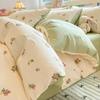 Juego de cama de dibujos animados de algodón puro de cuatro piezas 2025 Nuevo Invierno Ropa de cama para niños Sábanas Cubre edredón Juego de cama de tres piezas para dormitorio
