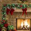 Guirnalda Decorativa de Ratán Navideño 2.7m Encriptada Lujosa Colgante de Ratán Decoraciones Navideñas Lazo de Ratán