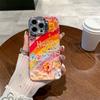 Funda Hanfeng con diseño de flores arcoíris para iPhone 15, compatible con Apple 14, Pro Max y soporte para lente de 13 pulgadas, Blu-ray 16 p. m.