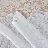 Mantel Rectangular de Encaje, Disponible en Stock, Diseño de Encaje Floral de Poliéster con Opciones de Flecos de Borlas o Borde Festoneado para Comedor, Boda, Fiesta y Decoración del Hogar, Suministro Directo de Fábrica
