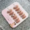 Venta Directa Personalizada de Fábrica Uñas Cortas, Medias y Largas para Manicura, Uñas Portátiles de Fototerapia Hechas a Mano, Pegatinas para Uñas, Estilo de Lujo Accesible 24 Piezas
