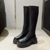 Botas Altas de Tacón Grueso de Moda para Mujer 2026 No Botas de Motocicleta Caña Recta Hasta la Rodilla de Piel Estilo Coreano Versátil Adelgazantes Otoño