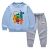 Ropa para Niños Transfronteriza Nueva de Primavera y Otoño Dibujos Animados Conjunto de Dos Piezas Ropa de Algodón para Bebé de Manga Larga