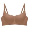 Nueva ropa interior sin costuras de rayas verticales para mujer, push-up, cómoda, soporte superior, sin aro de acero, anti flacidez, realce de busto, sujetador sin sentido