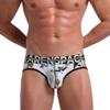 Comercio Exterior Ropa Interior Sexy para Hombre Sexy Glúteos Convextos T-Pants Estampado de Color Contrastante Venta al por Mayor de Fábrica Doble Tanga Hombre